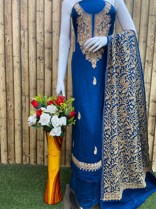 Zariya  Woollen Suit (Kashmiri Work)